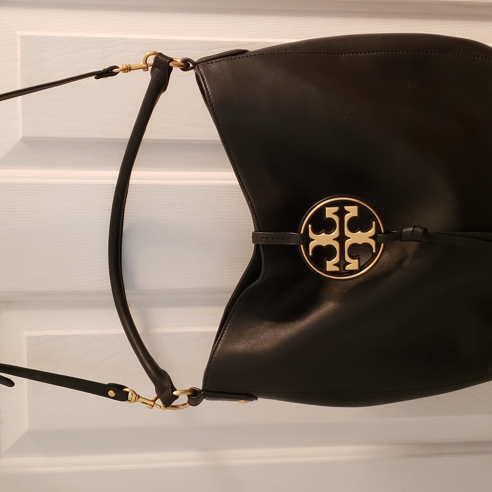 Tory Burch Lg Miller Black Leather Shoulder Bag - Picture 9 of 10